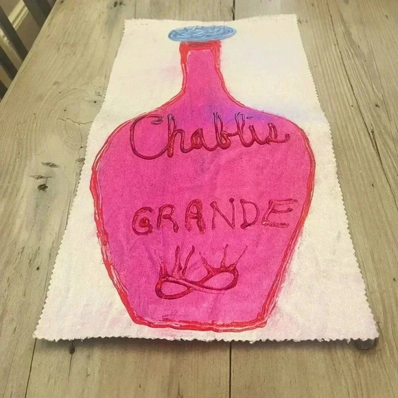 Whimsical homemade Painting on canvas and bursting with color - Picture 2 of 5